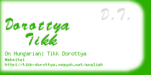 dorottya tikk business card